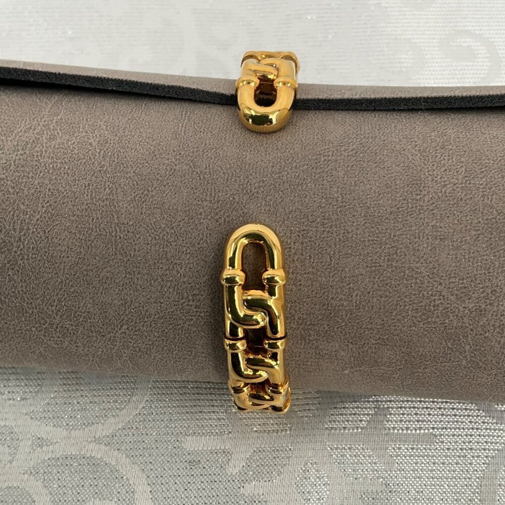 Gold-Tone Chain Link Cuff Bracelet - Picture 3 of 5